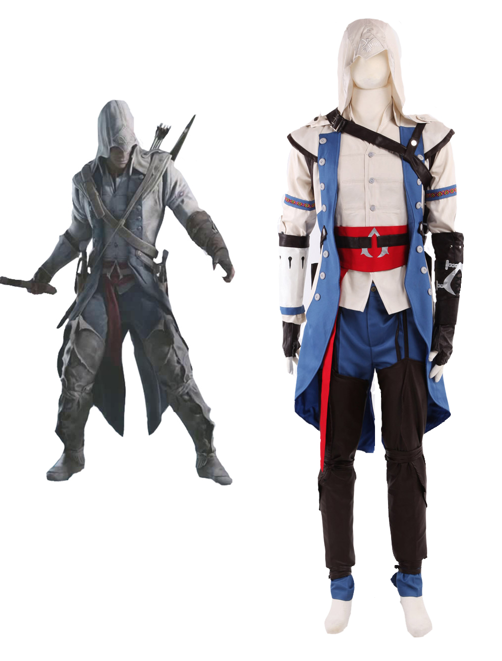 Assassin's Creed III Connor Assassin Uniform Cosplay Costume